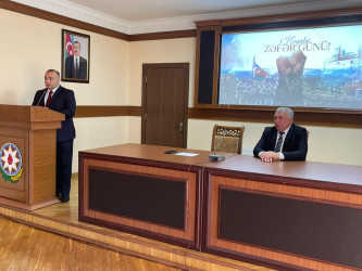 Kəlbəcər rayon İcra Hakimiyyətinin və Kəlbəcər rayon Ağsaqqallar şurasının birgə təşkilatçılığı ilə “8 noyabr-tarixi zəfər, milli qürür günümüzdür”mövzusunda tədbir keçirilib.