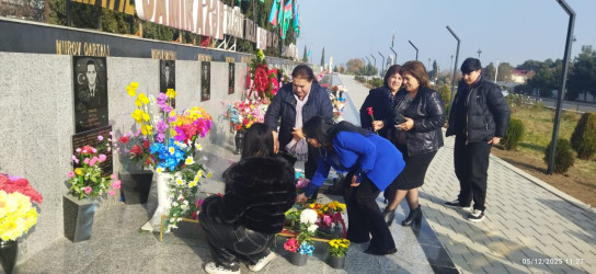 Şəhid Qabilov İsmayıl Əli oğlunun məzarı ziyarət edilib.