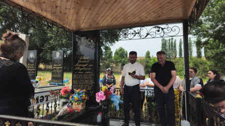 Şəhid Heydərov Qismət İsmayıl oğlunun məzarı və ailəsi ziyarət edilib.