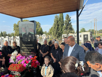 27 sentyabr “Anım Günü” ilə əlaqədar şəhid Mönsümzadə Orxan Səfiyar  oğlunun ailəsi və məzarı ziyarət edilib.