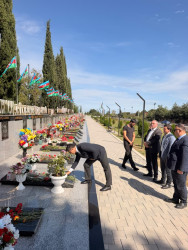 Vətən Müharibəsi şəhidi Verdiyev Eldəniz Rabil oğlunun məzarı ziyarət edilib