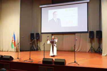 Ümummilli Lider Heydər Əliyevin anadan olmasının 103-cü ildönümünə həsr olunmuş “Zamanın fövqündə dayanan əbədiyaşar lider” mövzusunda tədbir keçirilib.