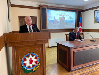 Kəlbəcər rayon İcra Hakimiyyətinin və Kəlbəcər rayon Ağsaqqallar şurasının birgə təşkilatçılığı ilə “8 noyabr-tarixi zəfər, milli qürür günümüzdür”mövzusunda tədbir keçirilib.