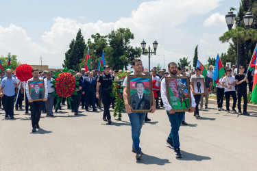 Birinci Qarabağ müharibəsində itkin düşən  Gəncə  Şəhidlər xiyabanında 31 il əvvəl naməlum şəhid kimi dəfn edilmiş, kimliyi bir qədər əvvəl müəyyənləşdirilən Məmmədov Hafiz Qədim oğlunun məzarı abadlaşdırılıb.